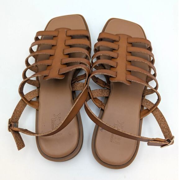 Nordstrom Rack Hugo Flat Sandal Slingback Women’s Leather Brown Size US7M - Picture 6 of 9